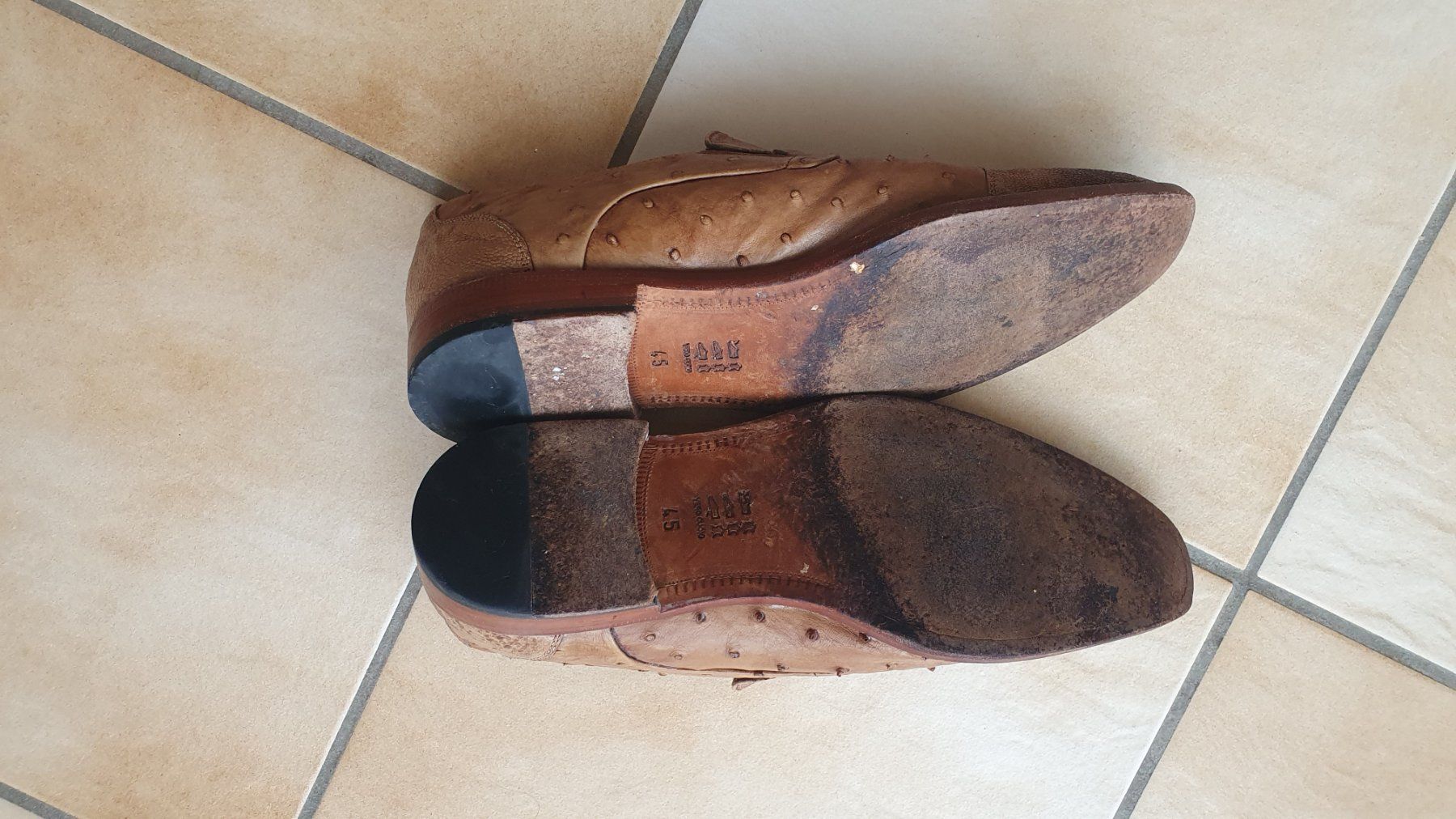 Herrenschuhe: Superbes Tirelli cuir Autruche 45 – Gebraucht aus Erde von zakleblanc 7