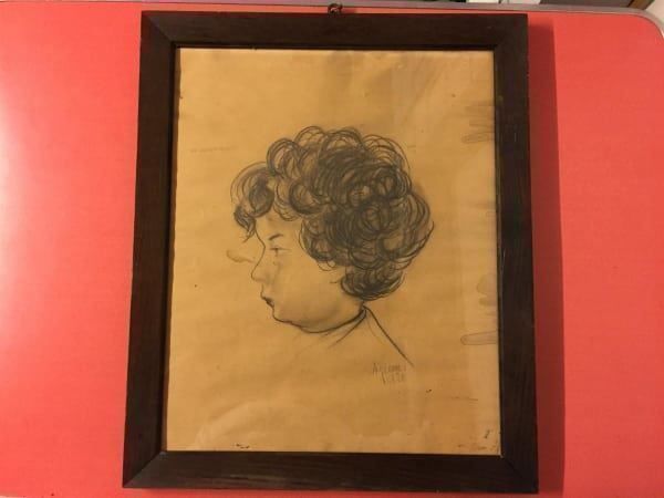 Posters & Illustrations: Antike Bild,Bleistiftzeichnung um 1876. – D'occasion à Lanzenhäusern par vic63 1
