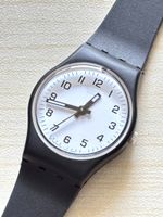 Swatch Uhr schwarz weiss Zifferblatt guter Zustand