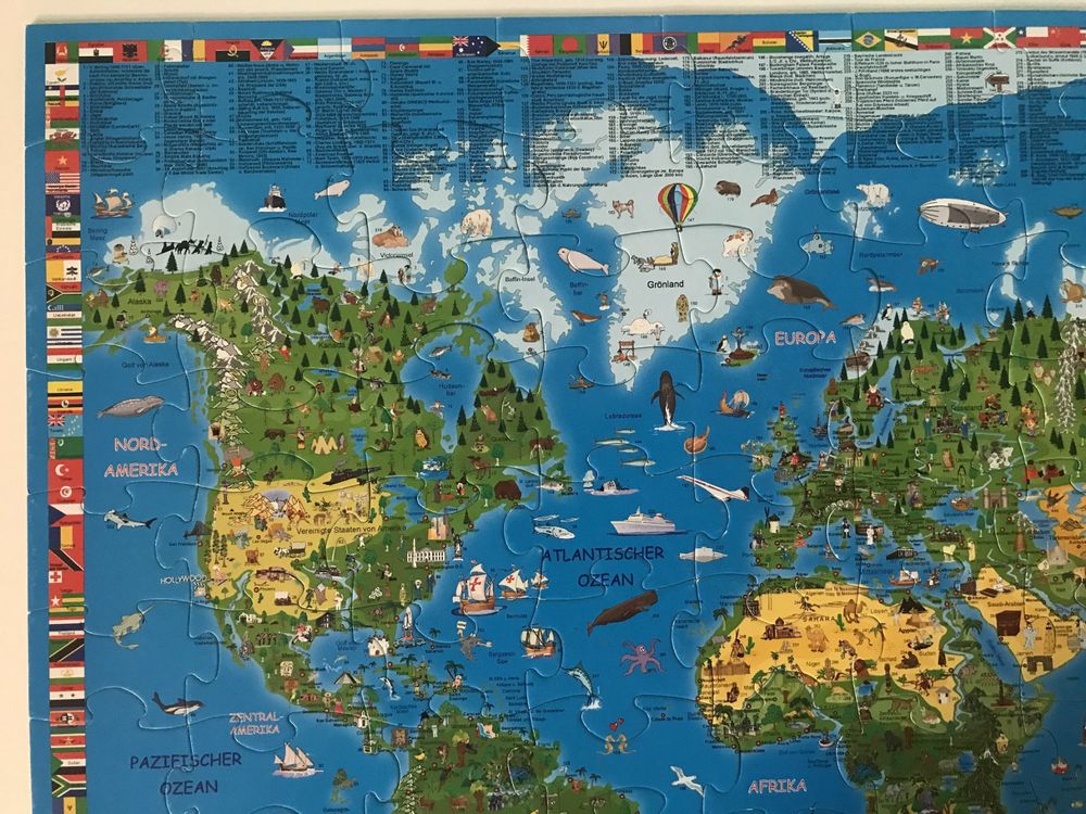 Puzzle: Puzzle Illustrierte Weltkarte – Usato da Therwil venduto da Buchfinken 5
