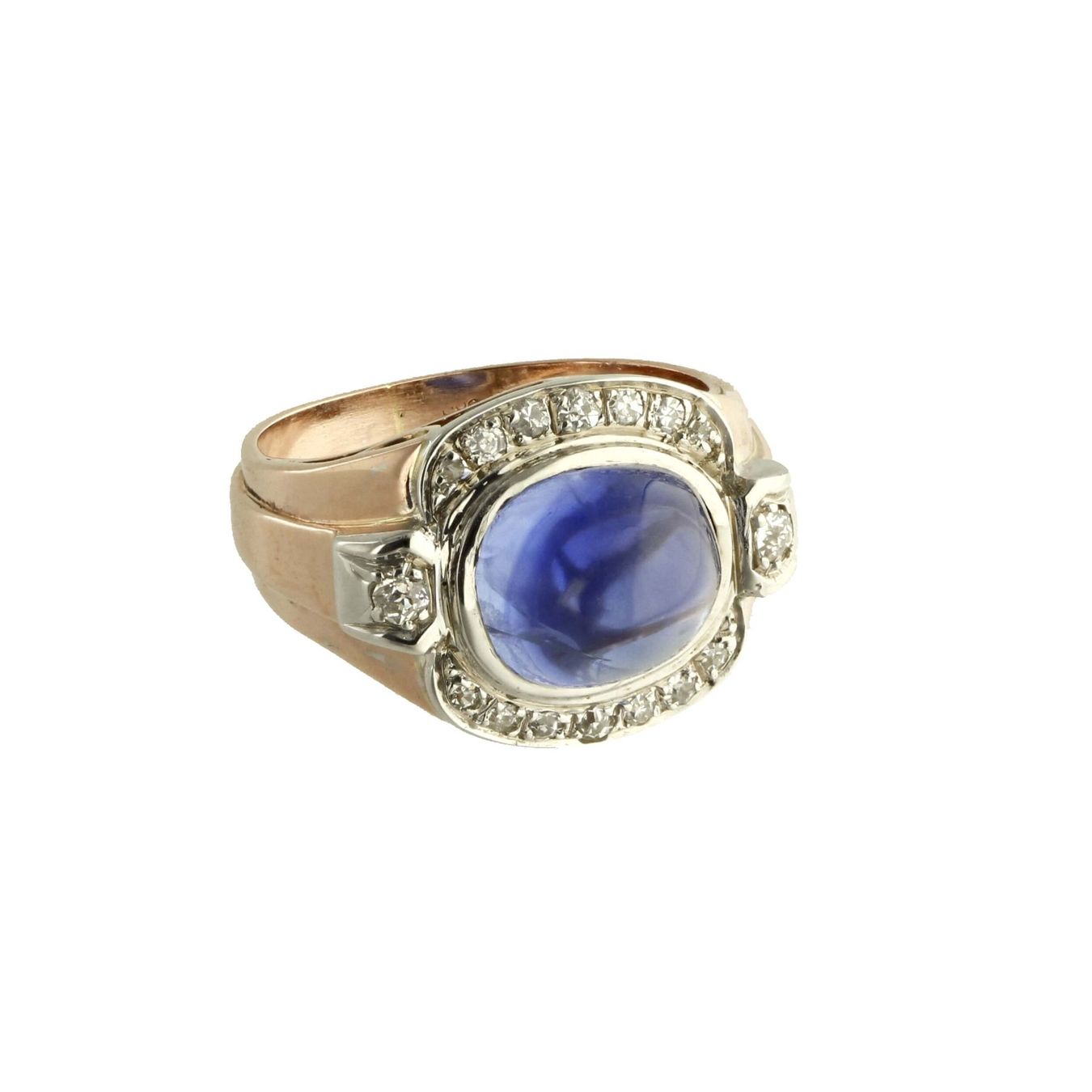 Anelli: Saphir Diamant Ring, 1950er Jahre – Usato da Zürich venduto da Vintage-Jewellery 3