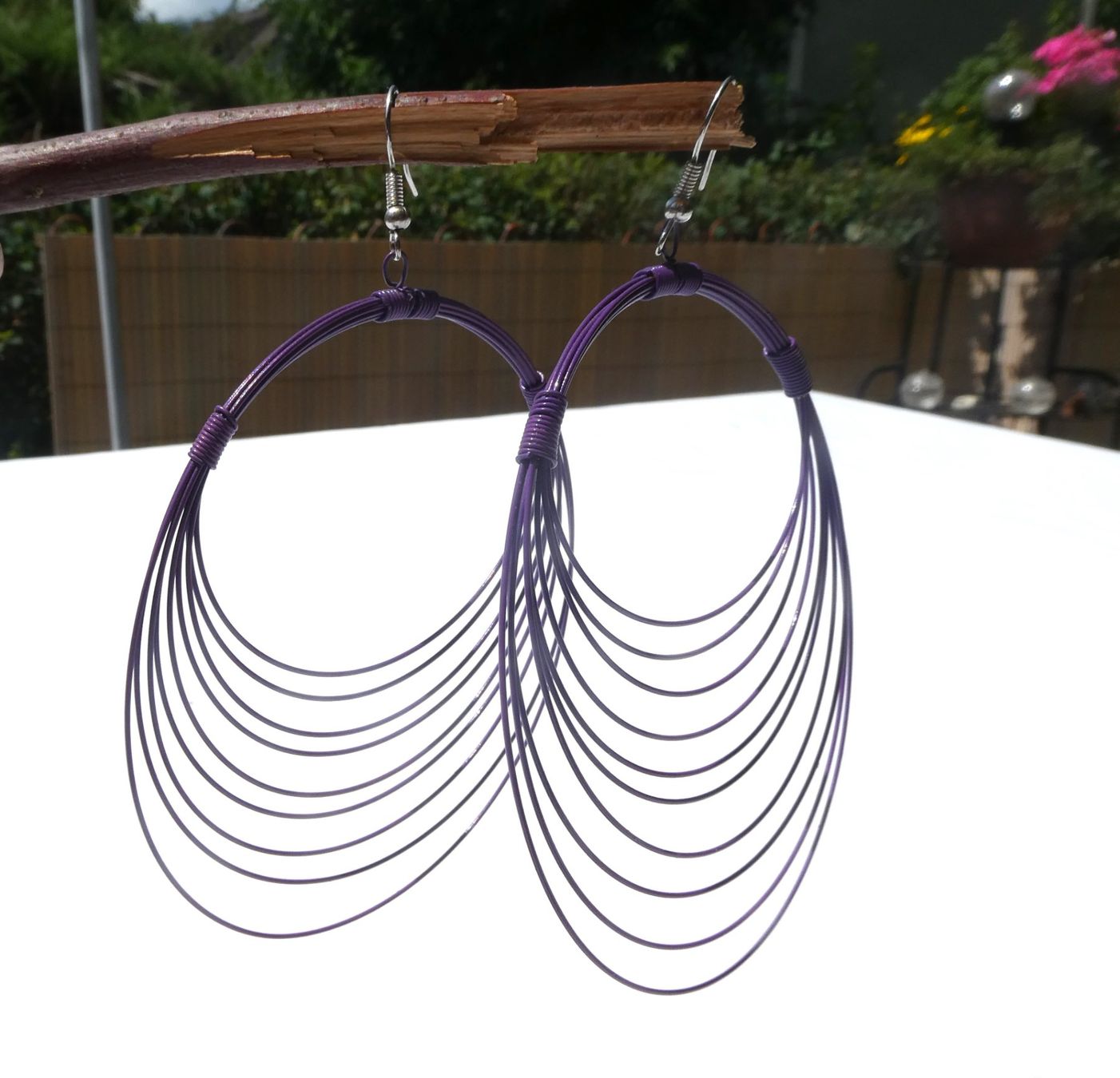 Boucles d'oreille: Sehr grosse Ohrhänger, Modeschmuck / neuwertig – Neuf (Voir description) à Gattikon par kaandooh 1