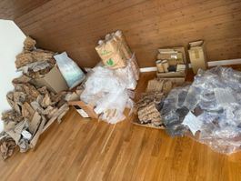 Verpackungsmaterial Konvolut Polsterfolie Kartonage gebrauch