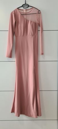 Elegantes Abendkleid, Rosé, Gr. Standart(36-38)Transparente