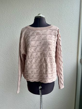 🌷 Oui Feinstrick Zopfdesign Pullover Rosé Gr. 42 wie neu