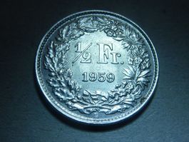 1/2 Fr,  1959  unz. / stgl.
