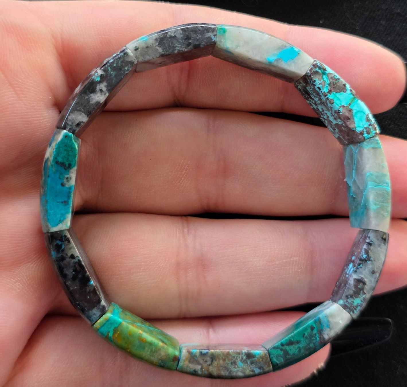 Mineralien & Heilsteine: Malachit-Chrysokoll Softbangle 💚💙 Nr C – Neu und originalverpackt aus Matzingen von Shay_Crystalz 2
