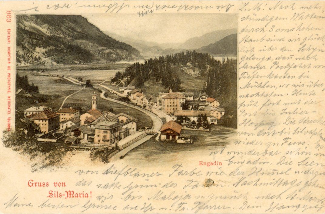 Cartoline postali: Sils Maria  GR      um 1909 – Usato da Brig venduto da Valcards54