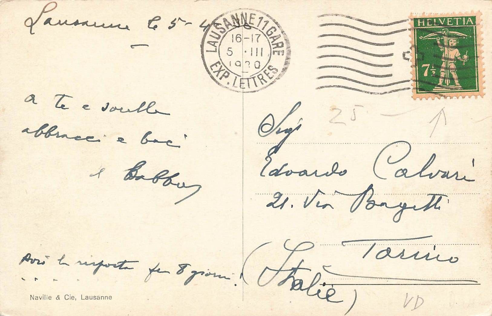 Cartoline postali: Ouchy debarcadere Battello Boot Schiff – Usato da Biasca venduto da Blenio71 1