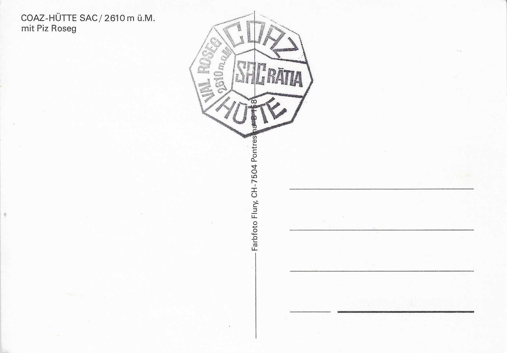 Cartoline postali: Coaz-Hütte SAC GR – Nuovo (secondo la descrizione) da Rothrist venduto da Stranglehold 1
