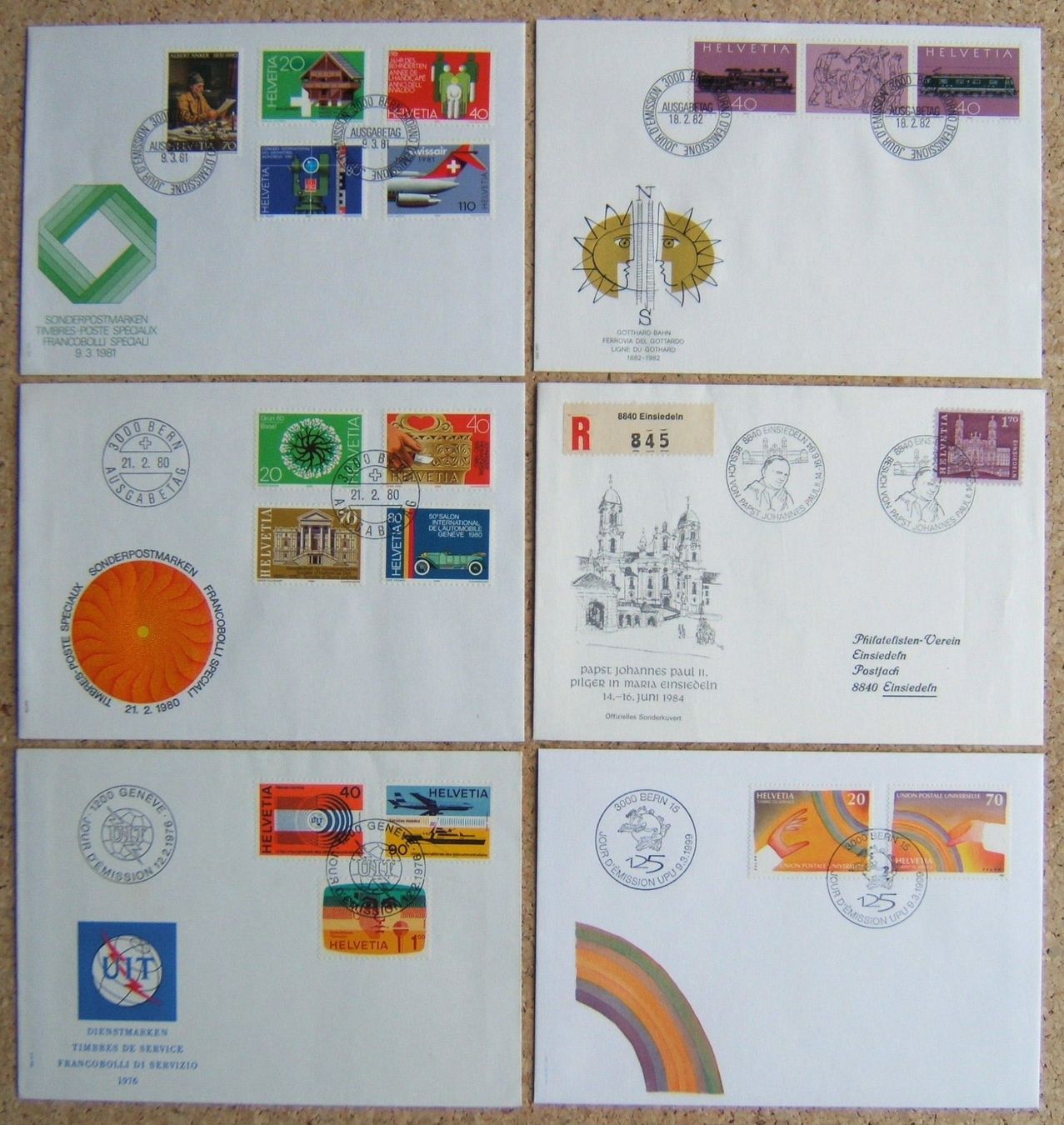 Tutti i francobolli: SCHWEIZ LOT FDC / BRIEFE 1965 - 2000 – Usato da Brunnen venduto da Nonne04 1