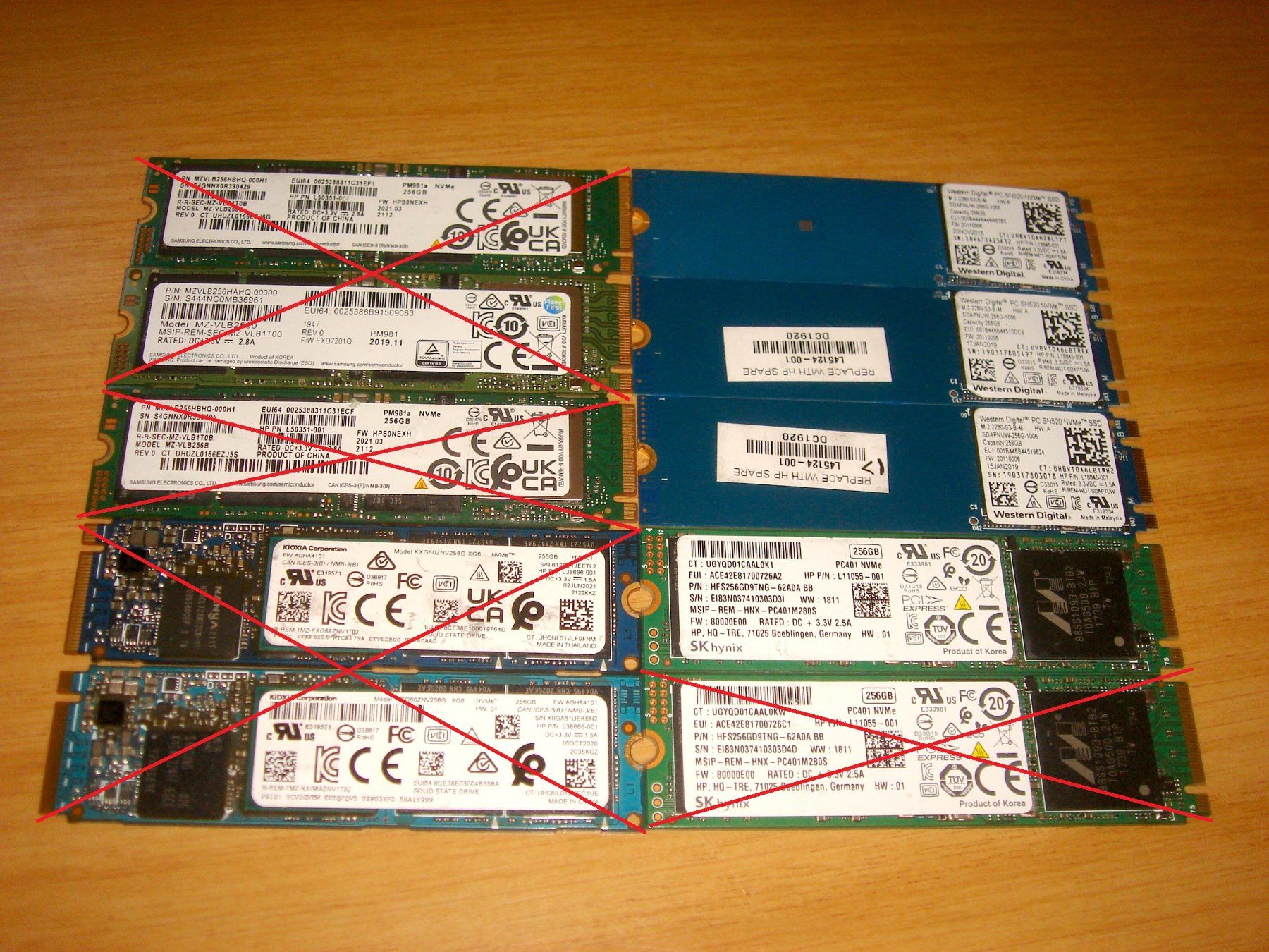 Dischi rigidi: 1 stück 256gb m.2 nvme ssd. Getestet. – Usato da St. Gallen venduto da pc-sg