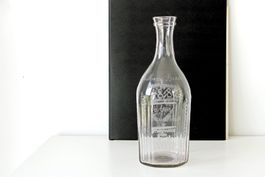 alpenländische Glasflasche / Flühli Glas - Taufflasche 1882