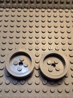 Lego 2x Stein 4x4 rund mit Vertiefung (68325)hellgrau