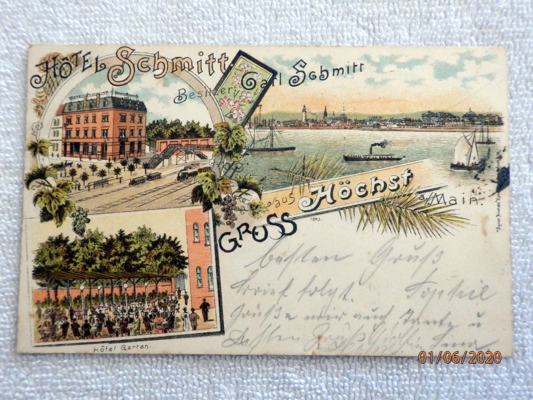 Cartes postales: Litho, Gruss aus Höchst am Main – D'occasion à Ueberstorf par dinbau 8