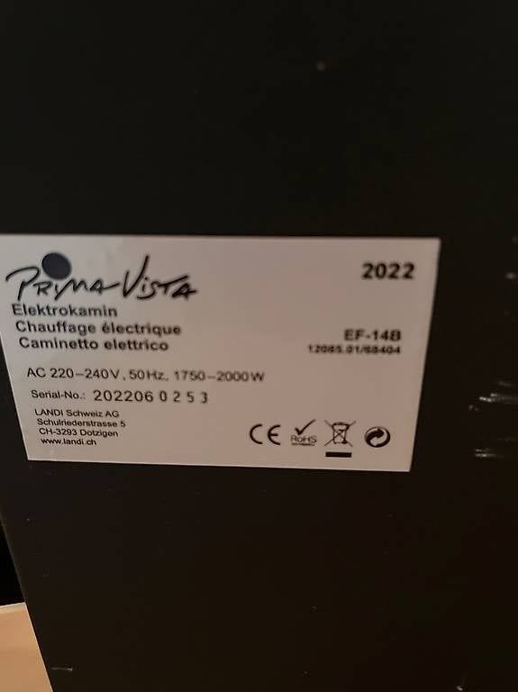Camini: Elektro Kamin Prima Vista EF-14B – Usato da Büron venduto da the_lt96 1