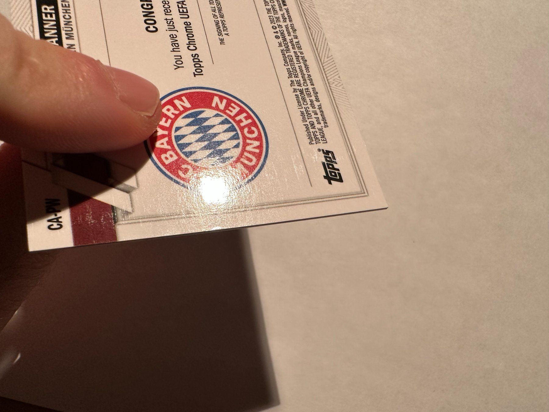 Topps Carte collezionabili: 2023 Topps Chrome Paul Wanner Auto – Usato da Hagendorn venduto da Pokecollectorch 7