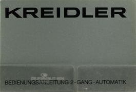 BEDIENUNGSANLEITUNG | KREIDLER 2 GANG-AUT/MF21-MP8/3 | 1977