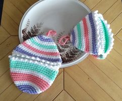 Topfhandschuh - Set  "Ei". Handarbeit