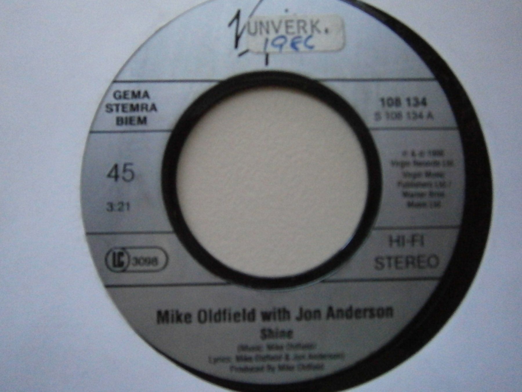 Dischi in vinile: Vinyl-Single Mike Oldfield - Shine – Usato da Langenthal venduto da Modo39