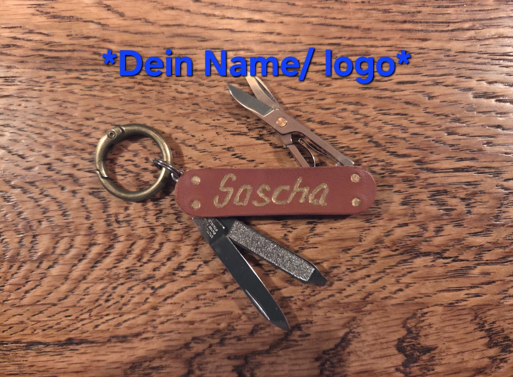 Coltelli tascabile: Taschenmesser personalisiert mit Leder – Nuovo e nell'imballaggio originale da Neuheim venduto da Repetentia