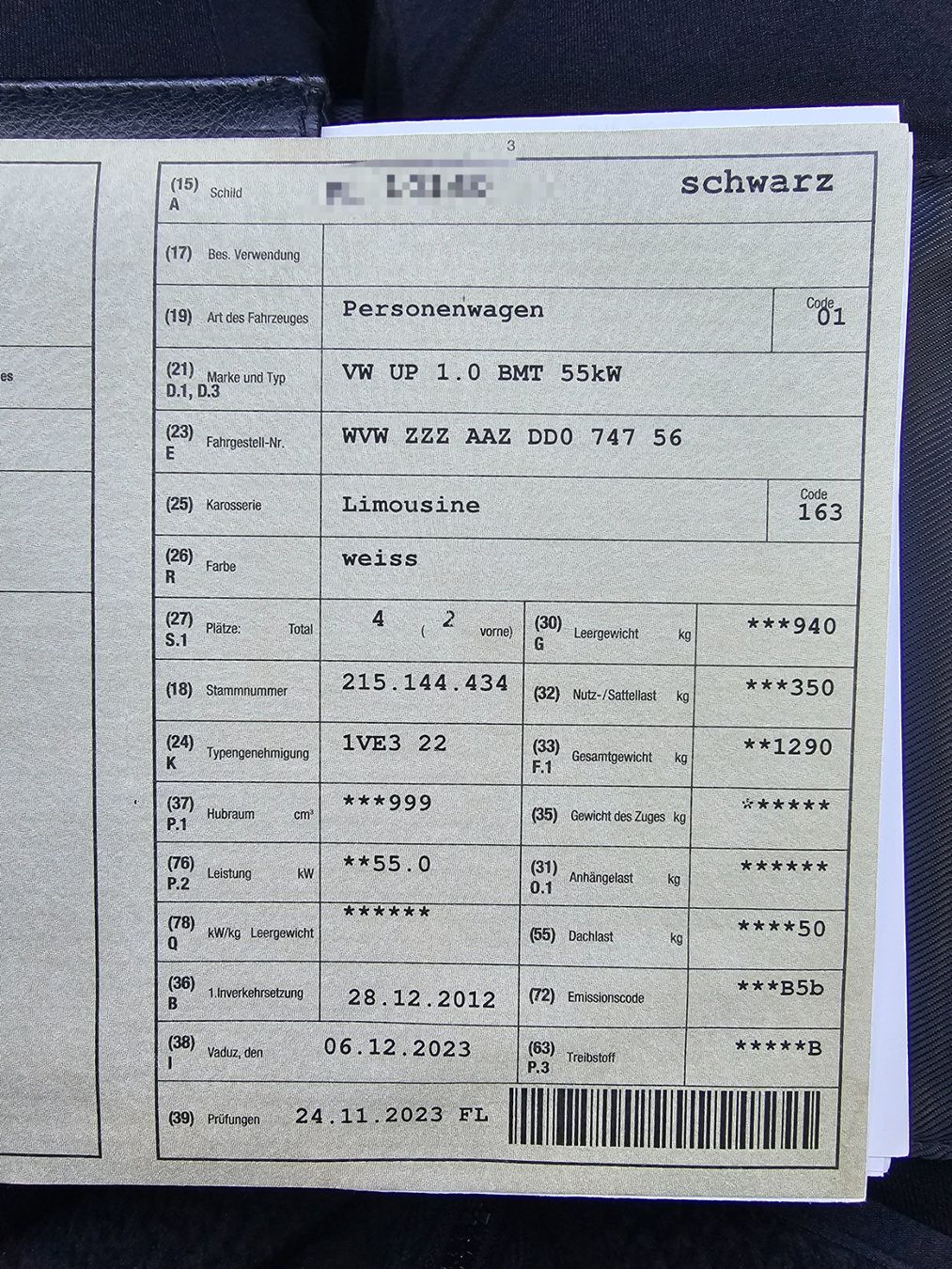 VW Autos: Wunderschöner VW Up weiss 1.0, 8-fach bereift – Gebraucht aus Balzers von ridr 9