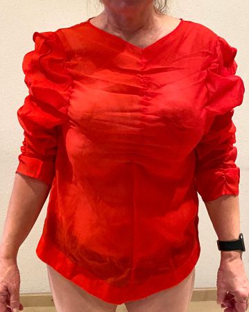 Top rot sexy gerüscht von H & M Gr. 40 (Nr. 48)