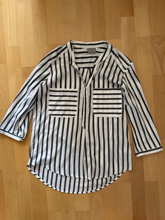 Gestreifte Bluse (schwarz/weiss), Vero Moda