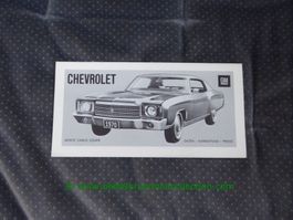 Chevrolet Modellprogramm 1970/03 Prospekt deutsch GM-Biel