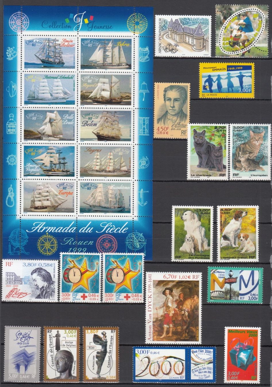 Tous les timbres: Frankreich 1999 postfrisch – D'occasion à Bürglen TG par StampGraf 2