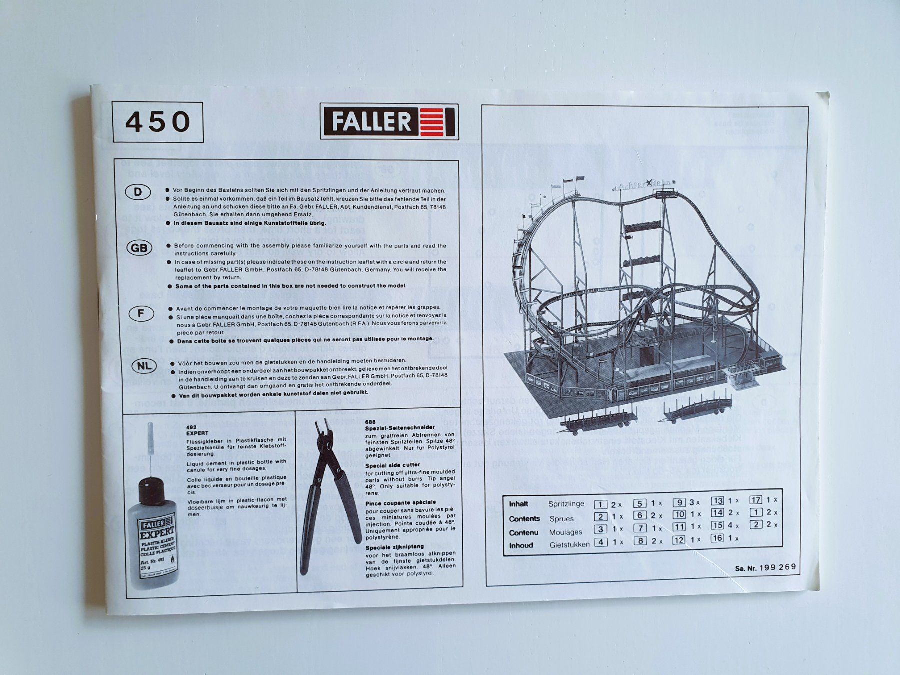 Faller Modelleisenbahnen: Faller HO, N° 450, Roller Coaster, Exclusiv-Modell 1993, neu – Neu und originalverpackt aus Martigny von Abm1000 5