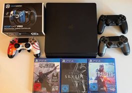 PlayStation 4 + 3 Games + 3 Controller (inkl. SCUF PRO)