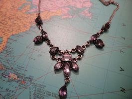 Collier, Silber, mit Amethisten