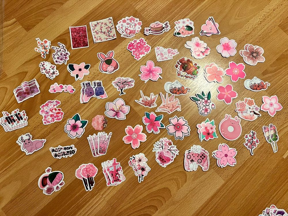 Rosa Stickers -Kirschblüten Japan stickers (Neu (gemäss Beschreibung ...
