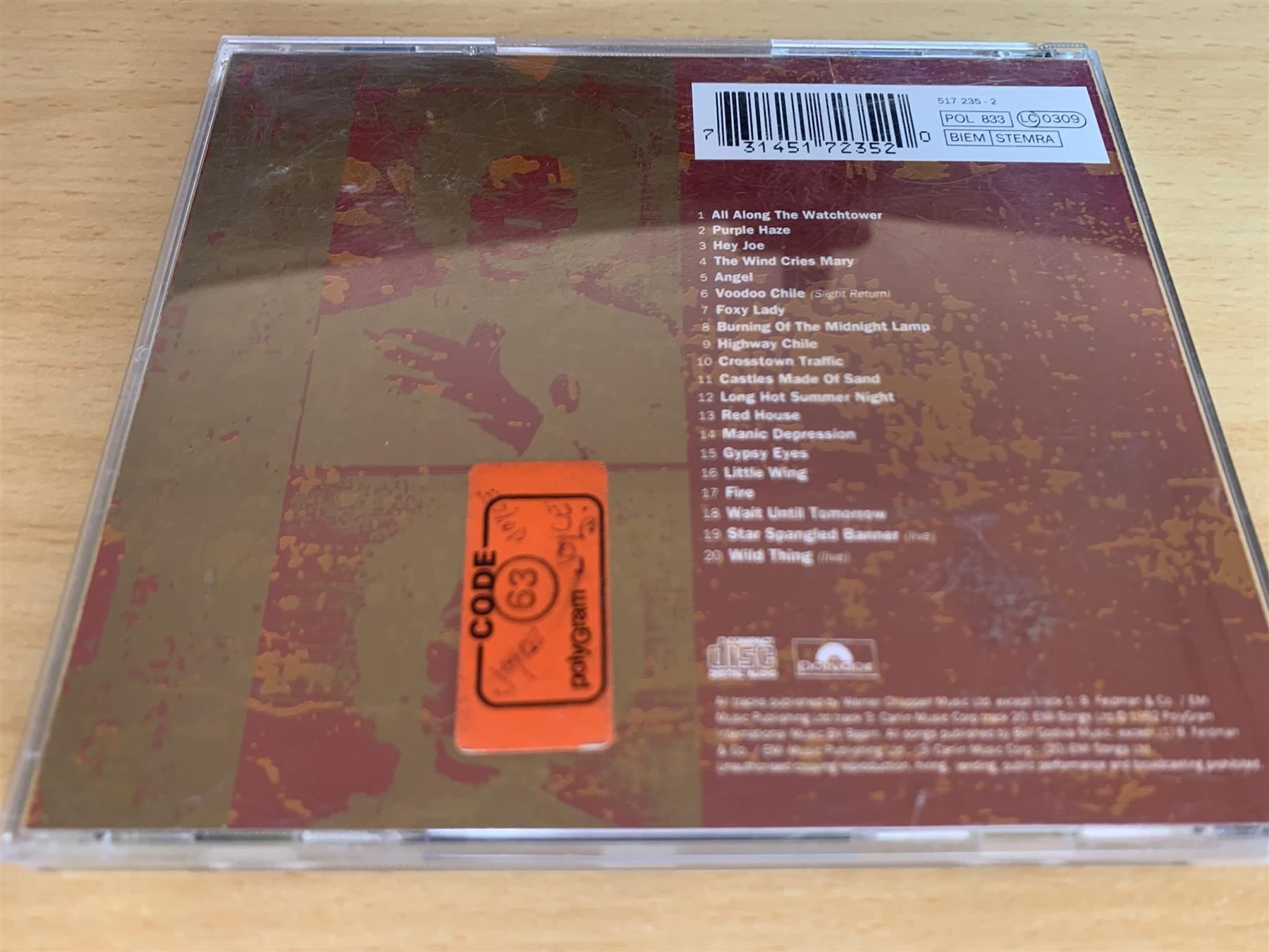 CD: Jimi Hendrix – The Ultimate Experience – Usato da Rikon im Tösstal venduto da Alpenmutz 1