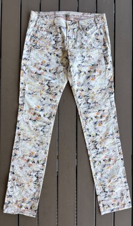 NILE 5-Pocket Sommer-Hose „Flower-Power“, Gr. S+