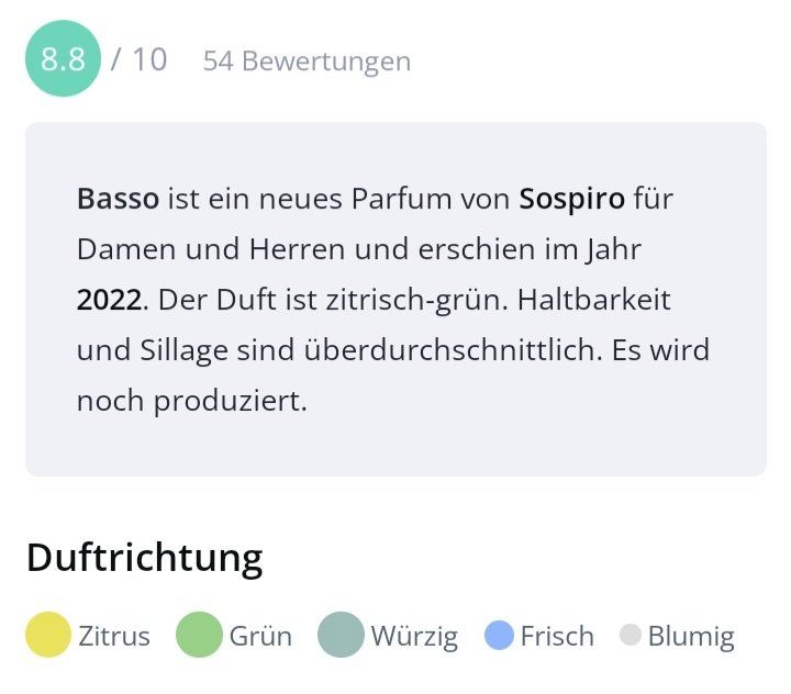Profumi & Eau de Toilette: 5 ml BASSO SOSPIRO ABFÜLLUNG – Nuovo (secondo la descrizione) da St. Gallen venduto da CaliSunshine 3