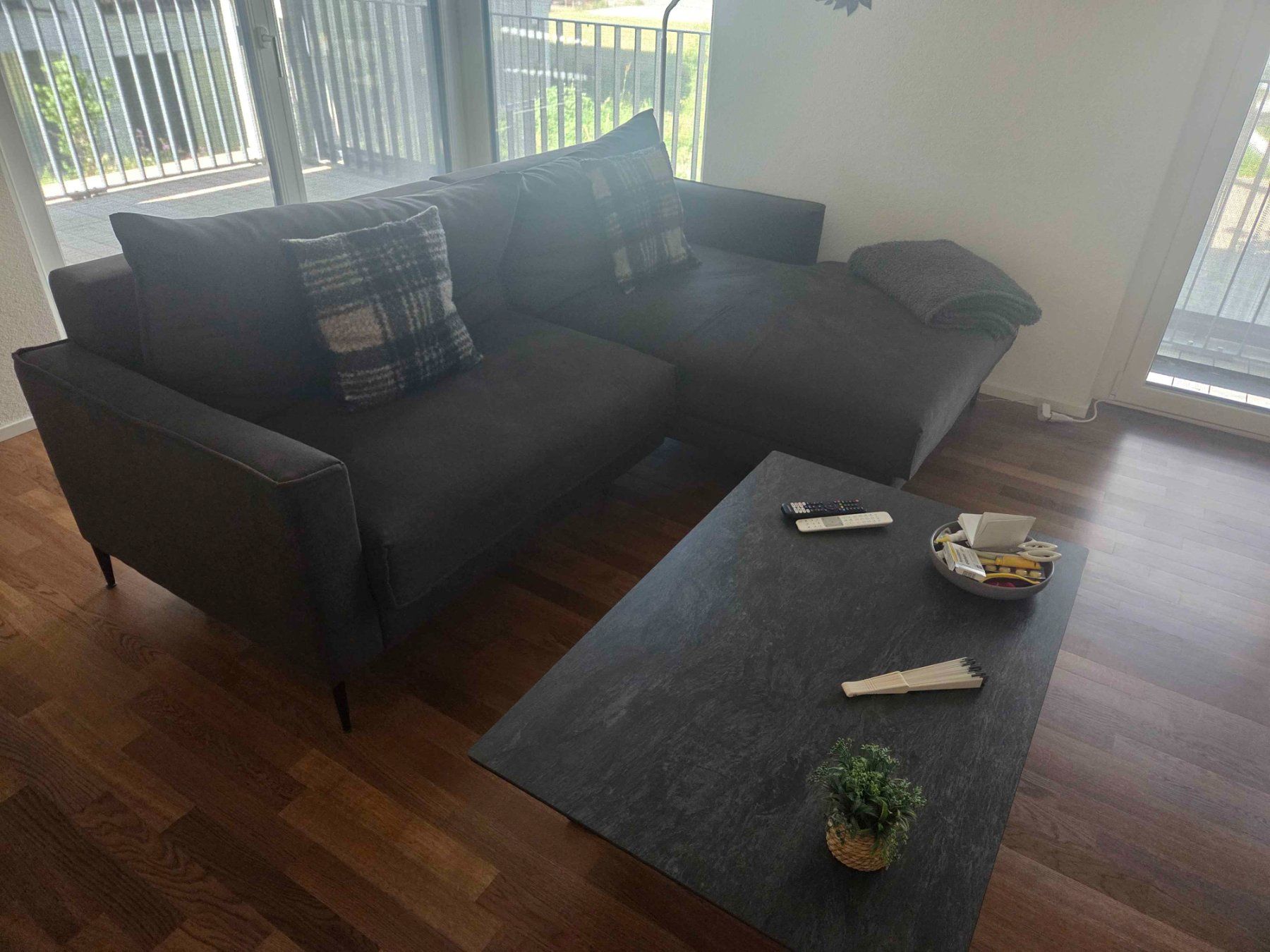 Divani: Wohnungseinrichtung bestehend aus Tisch, Sofa, etc. – Usato da Felben-Wellhausen venduto da Lxca 1