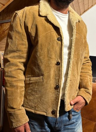 Herren  STEWART Wildlederjacke mit Fellkragen XL Neue 🔝😻