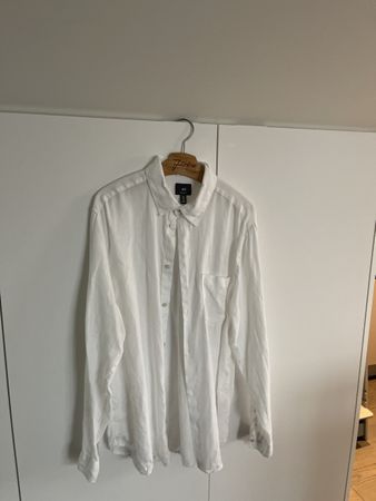 Weisses Leinenhemd von H&M, Grösse L, Top Zustand!