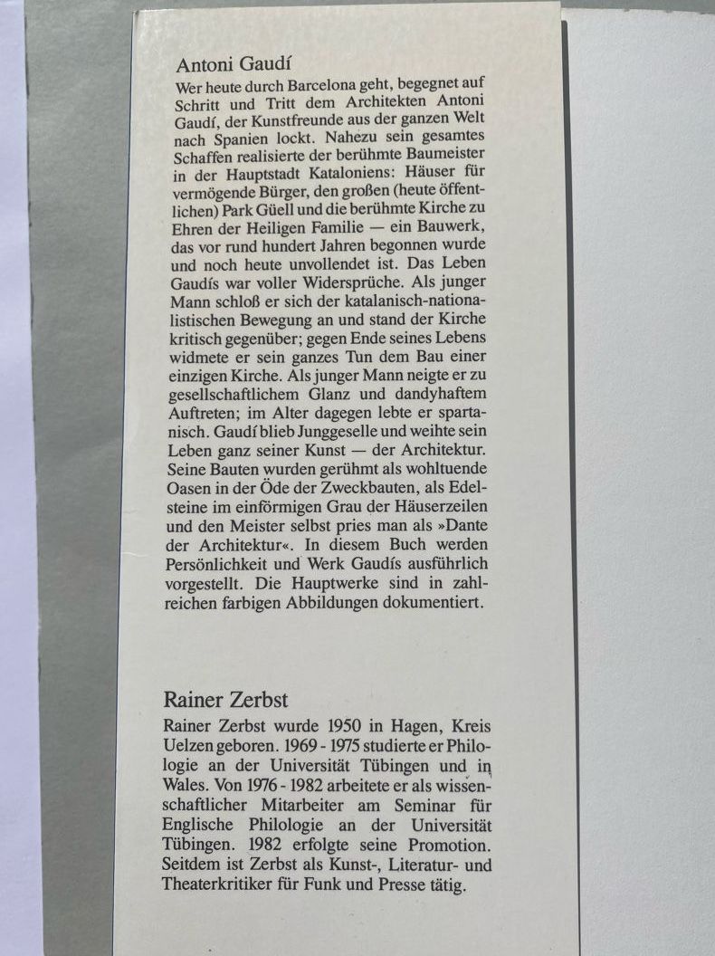 Libri: Rare Antoni Gaudi Architecture Book - Taschen – Usato da Zürich venduto da lesgarcons 4