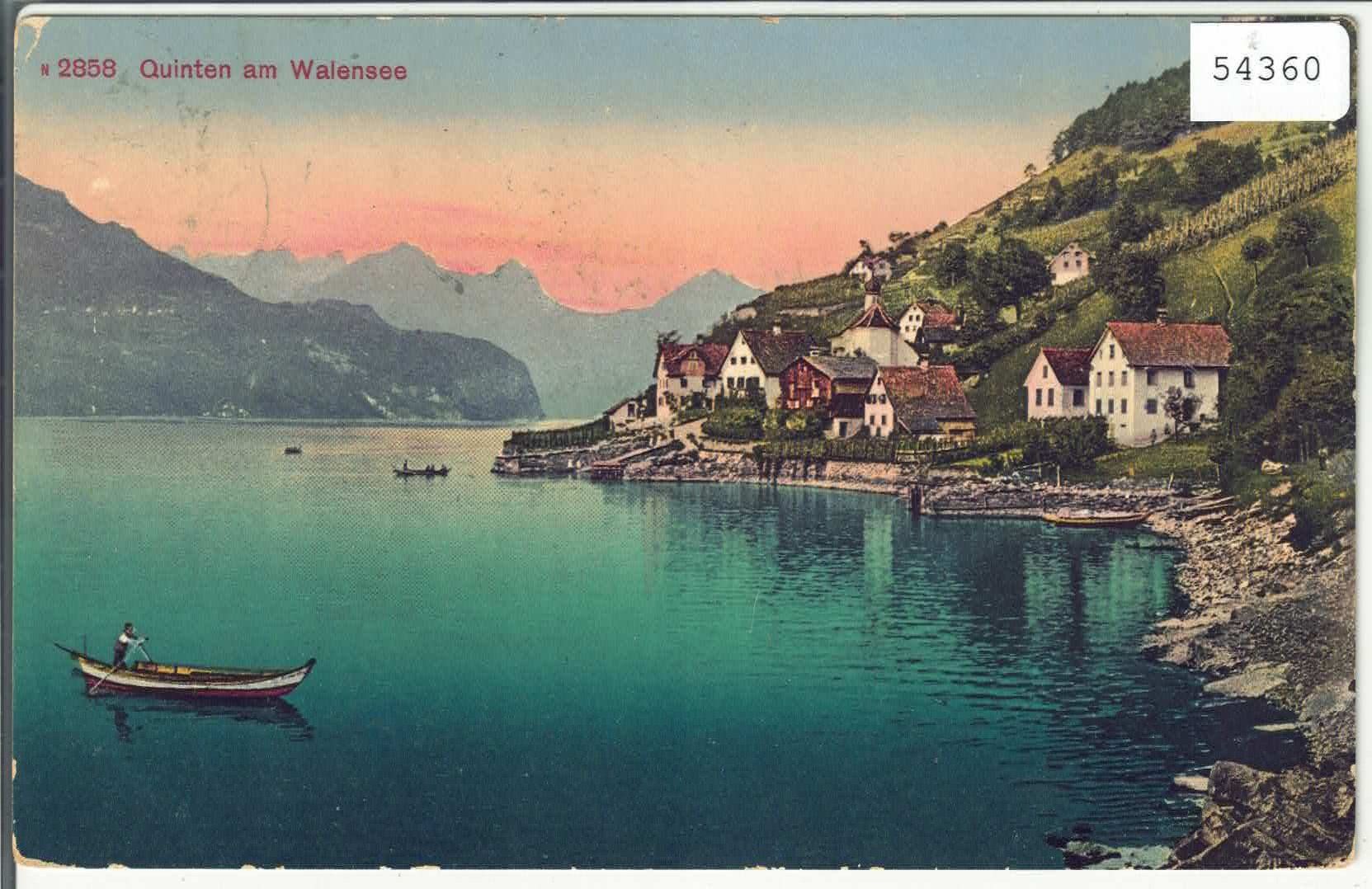Cartoline postali: Quinten am Walensee - Litho – Usato da Ettingen venduto da Kartenplanet
