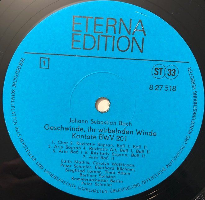 Dischi in vinile: Bach  - Kantate BWV 201 (LP, Edith Mathis/Peter Schreier) – Usato da Grüningen venduto da azulamarillo_vinyl 2