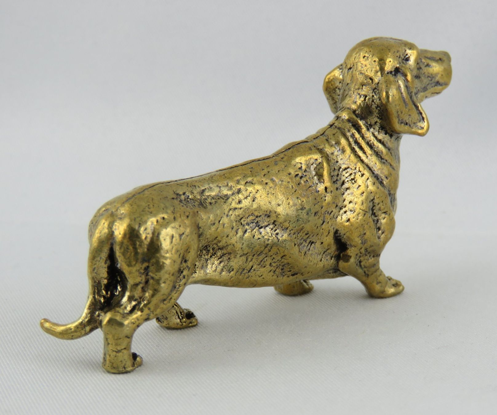 Statuette: DACKEL - Hunde Messing Figur - Dekoration -  7x4cm – Nuovo e nell'imballaggio originale da Grenchen venduto da Yamahwildstar16 3