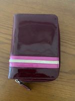 Portefeuille bordeaux verni chic - vintage 1990s