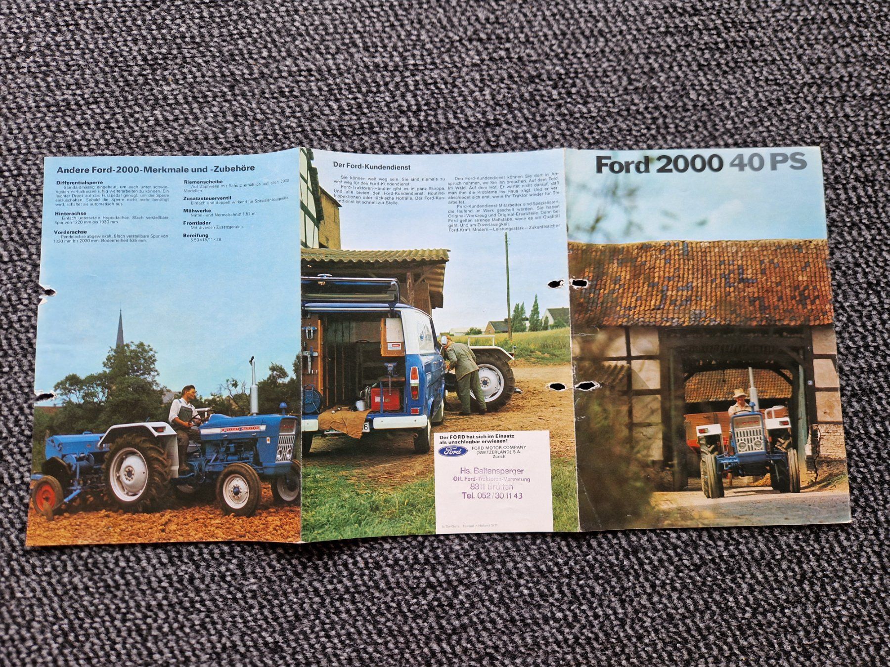 Ford Trattori: Original Prospekt Ford 2000 Traktor – Usato da Dürnten venduto da Bachtel84 2