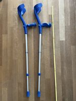 Gehhilfen / Krücken, blau, neuwertig