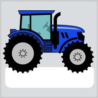 Geburtstafel "Traktor" blau