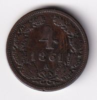 Oesterreich 4 Kreuzer 1861