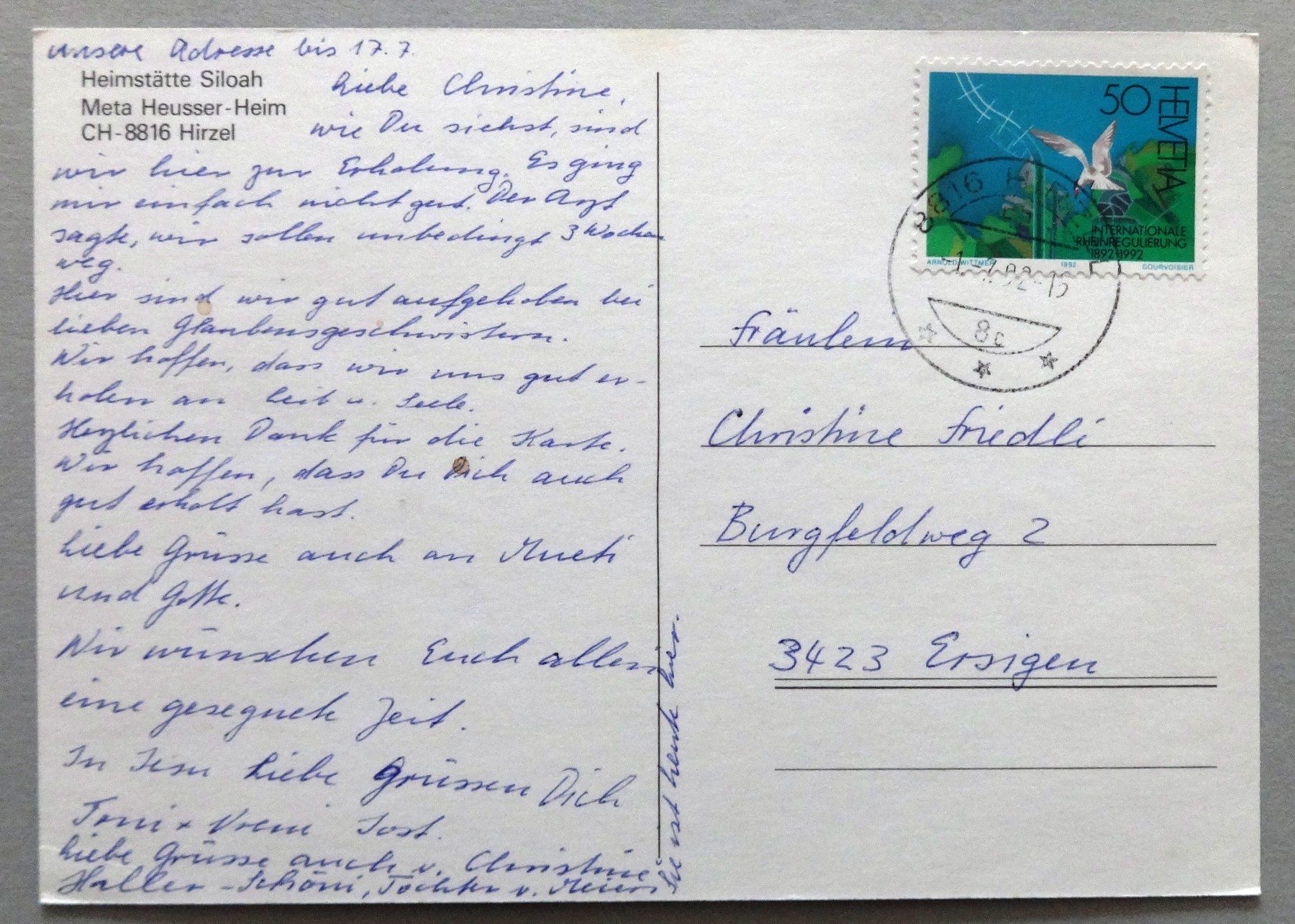 Cartoline postali: Heimstätte Siloah, Hirzel – Usato da Fétigny venduto da Billy2miny 1